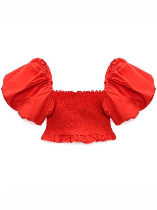 Zara Tops - ZARA Woman’s puff sleeve crop top🔥🔥
